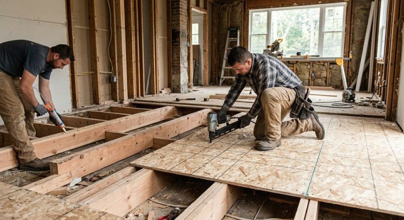Plywood Flooring Installation in Conroe, TX