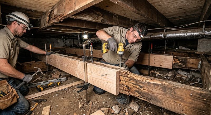 Sagging Floor Joist Repair in Conroe, TX
