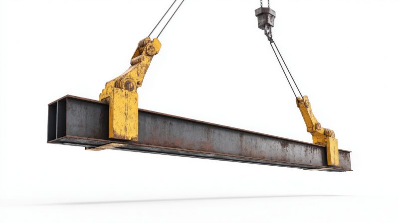 Lifting Steel Beams into Place